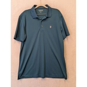 IZOD GOLF Men's Size M Polo Shirt Blue Short Sleeve‎ Button Up